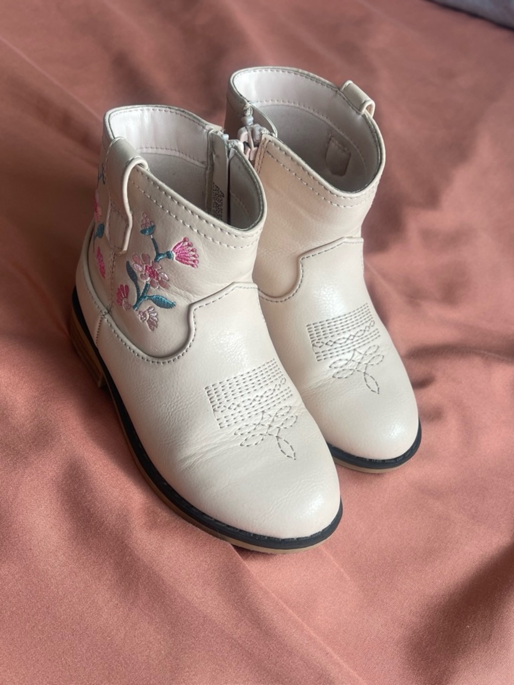 Cat & Jack Blush Pick Girl's Embroidered Ankle Boots